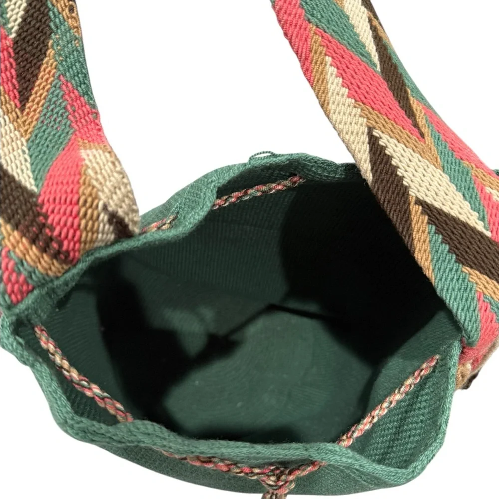 BOHO Wayuu Mochila Bag Stylish Bohemain  Woven Bucket Bag Crossbody Handmade E16 - Picture 6 of 10